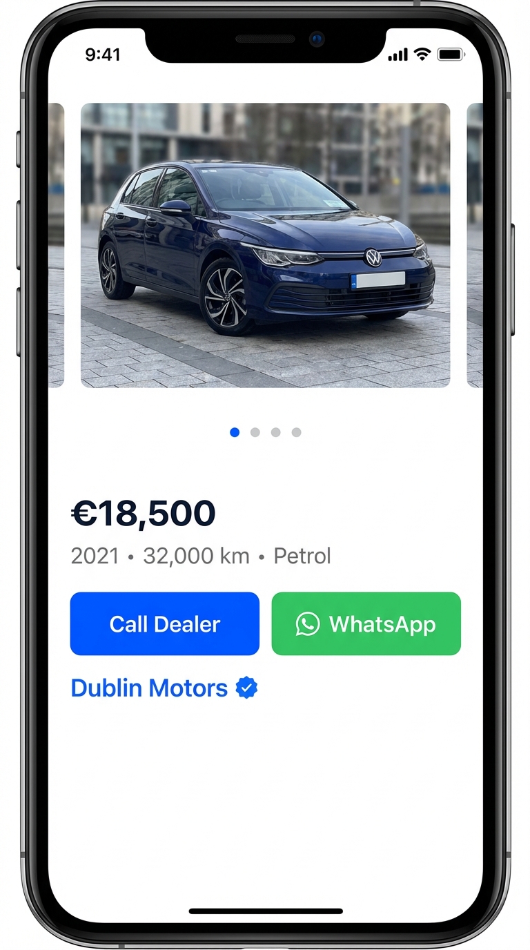 Vehicle listing on mobile
